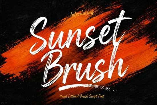 Sunset Brush Font